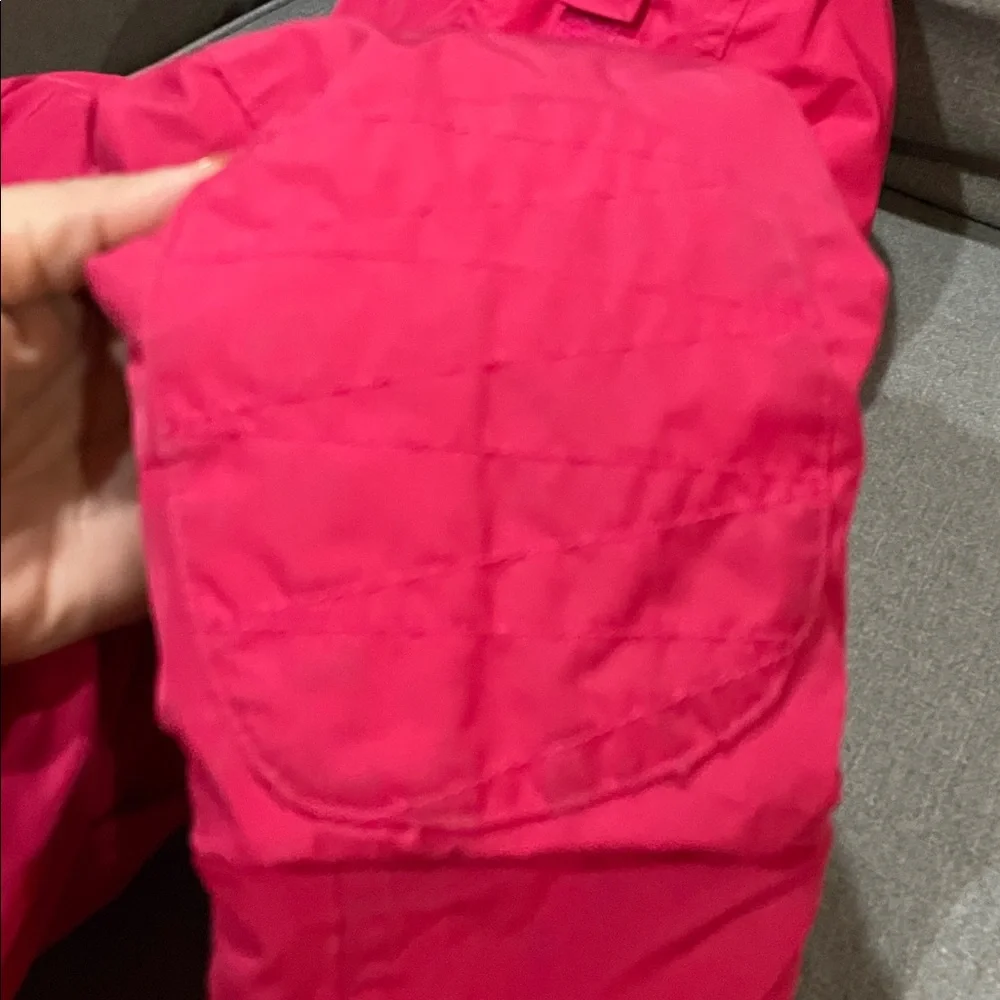 Lands' End Kids Pink Hooded Down Puffer Jacket grow a-longs